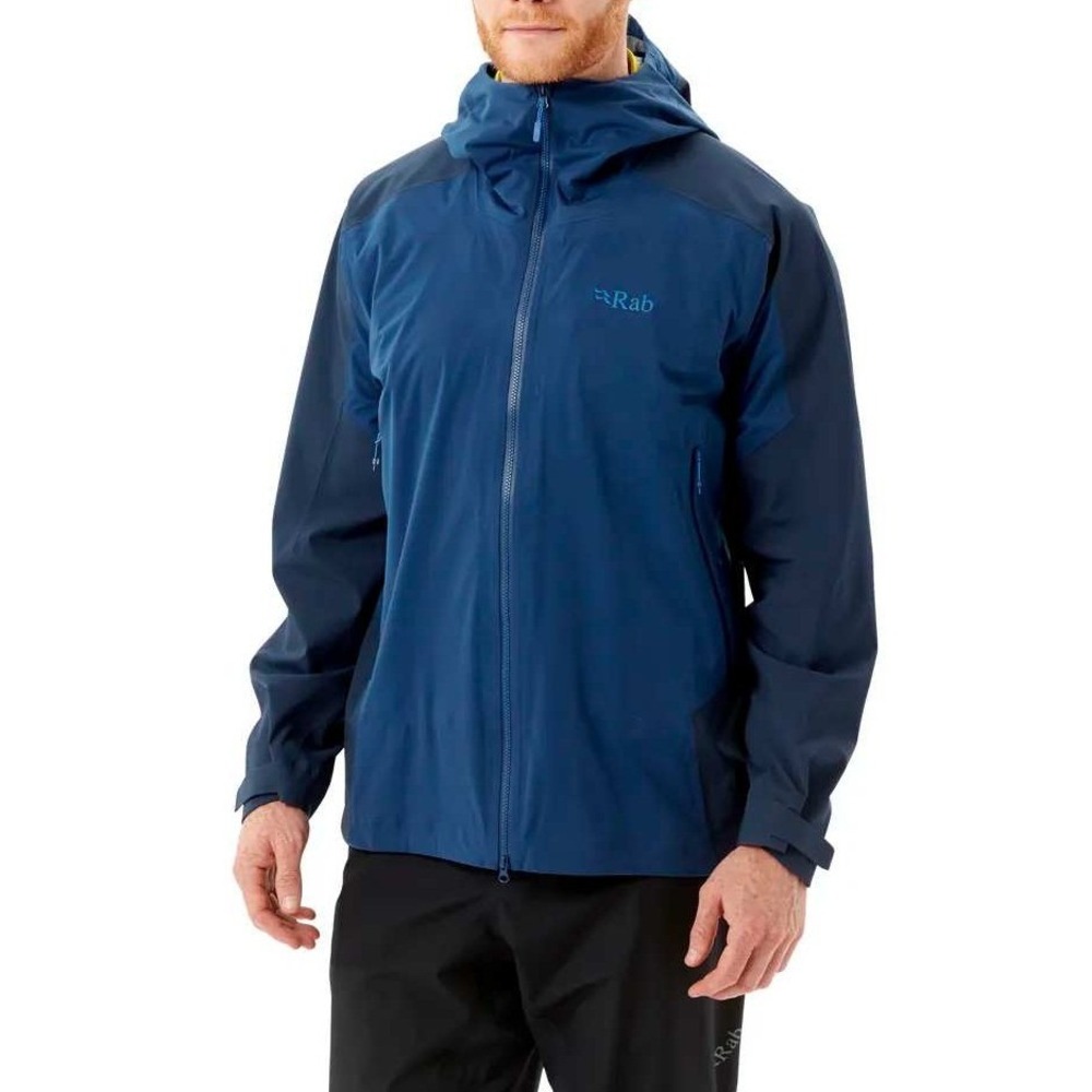 Rab Mens Kinetic Alpine 2.0 Jacket Nightfall Blue Waterproof Hooded Hiking Large